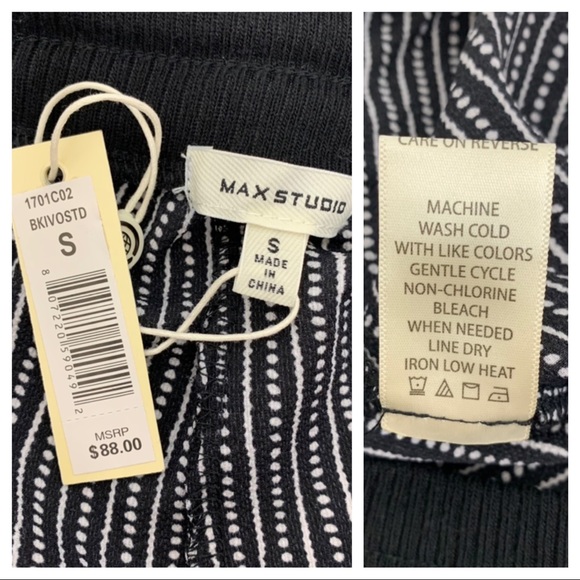 Max Studio Boho Wide Leg Pull On Cropped Pants With Knit Waistband Nwt Sz Small - Picture 11 of 16